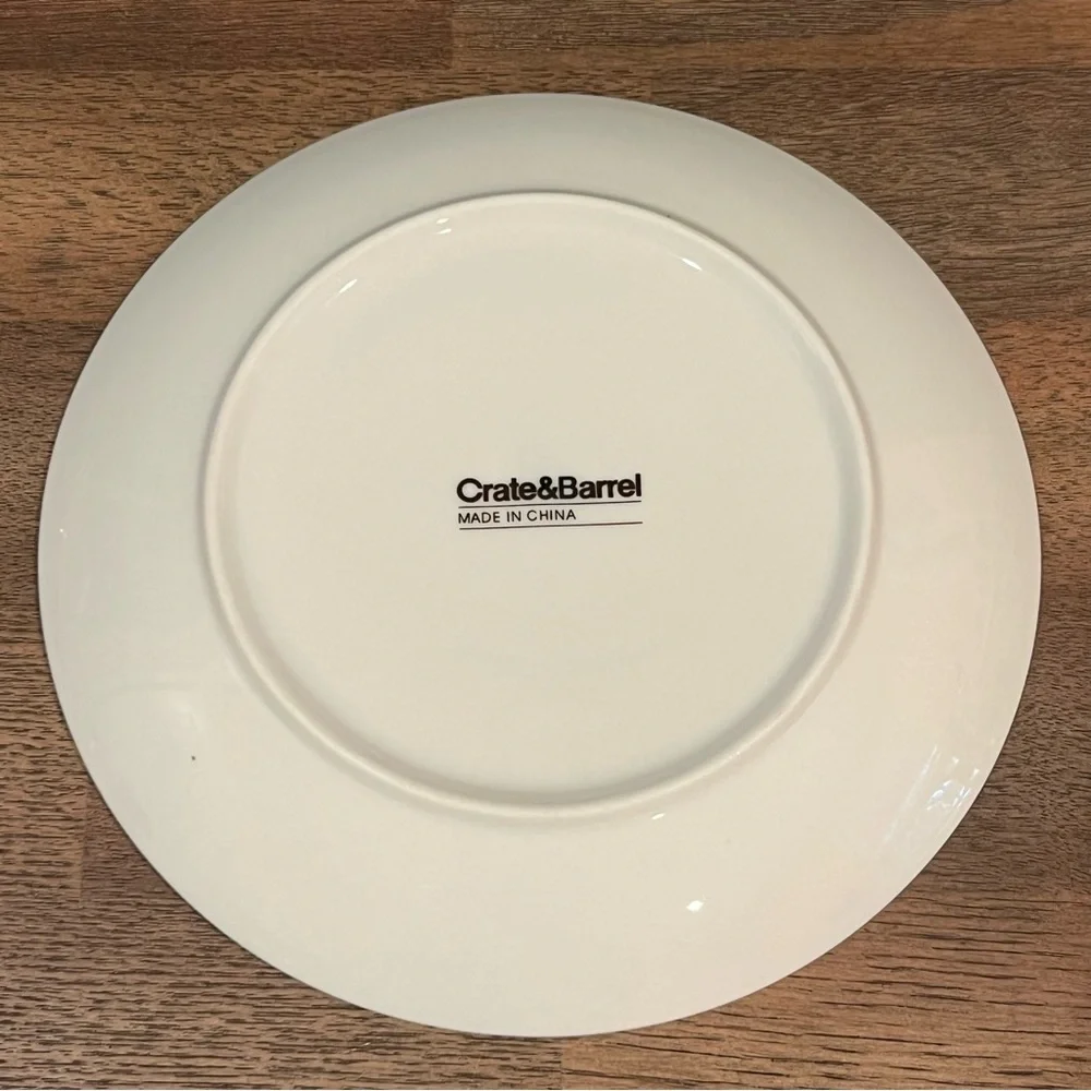 Crate and Barrel Christmas Tree Cocktail Plates Set of 4